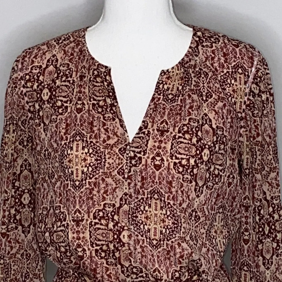 Madewell Drawstring Peasant Dress in Kaleidoscope Print - Size XS - Picture 3 of 8